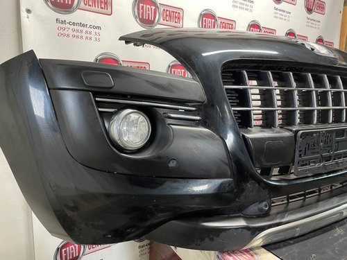 Бампер передній під ПТФ (омивачі фар та хромована губа) до-рест